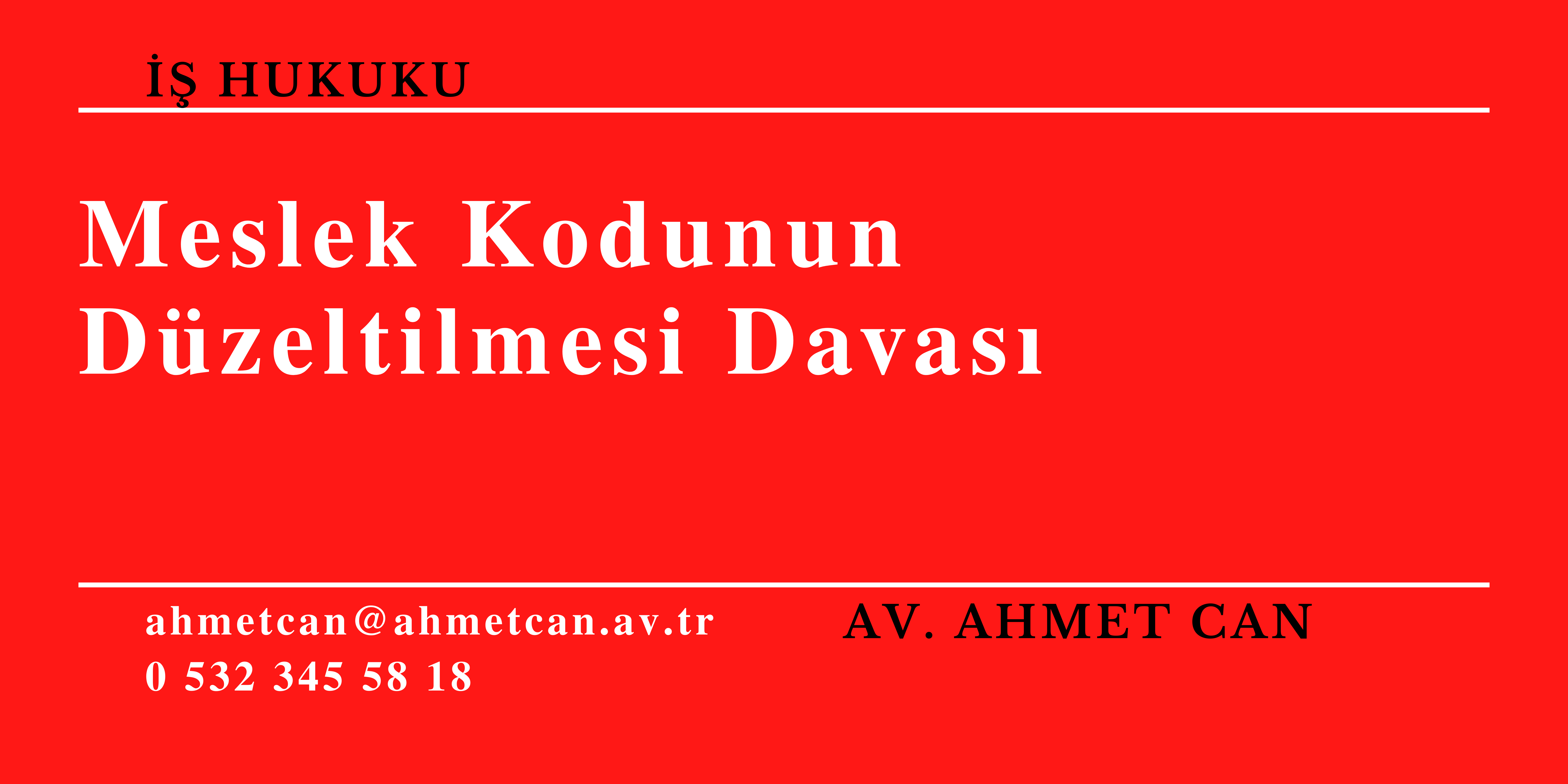 Meslek Kodunun Dzeltilmesi Davas 